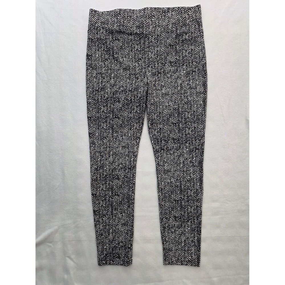 Bar III Pants Herringbone XL Black White Professional Chic